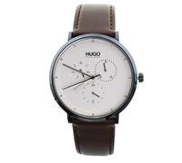 Hugo Boss Mens Watch Brown Leather Strap Modern Multi Dial 1530008