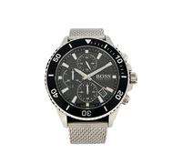 Hugo Boss Men's Watch Silver Black Dial Chronograph Admiral 1513904 For Him