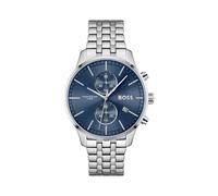 Hugo Boss Men's Watch Silver Strap Blue Dial Chronograph Associate 1513839