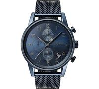 Hugo Boss Navigator Chronograph Men's Watch 1513538 - 44mm Blue Dial Mesh Bracelet