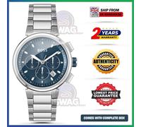 HUGO BOSS One HB1513999 Chronograph Blue Dial Silver Steel Strap Mens Watch 44mm