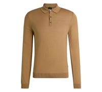 Hugo Boss Polo Jumper Medium Beige Gemello Men's Long Sleeve