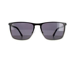 Hugo Boss Rectangle Mens Black Ruthenium/Dark Grey 1004/S Sunglasses Metal (archived) - One Size