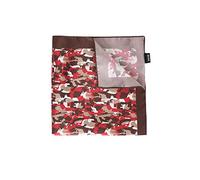 Hugo Boss red and brown silk pocket square 50310911