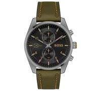 Hugo Boss Runner 1514148 Men's Chronograph Watch - 44mm Black Dial Leather Strap