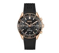 Hugo Boss Runner 1514168 Men's Chronograph Watch - 44mm Black Dial Black Silicone Strap