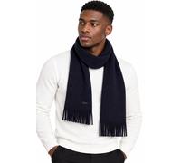 Hugo Boss Scarf Mens Albas Navy Blue Virgin Wool 100% Genuine New With Tags