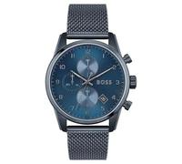 Hugo Boss Skymaster HB1513836 Men's Chronograph Watch - 44mm Blue Dial Mesh Bracelet
