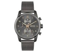 Hugo Boss Skymaster HB1513837 Men's Chronograph Watch - 44mm Grey Dial Grey Mesh Bracelet