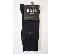 BOSS Regular-length logo socks in mercerised Egyptian cotton - Style George RS Uni MC, 50469837 Black 9-9.5