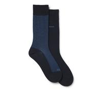 Hugo Boss Socks Mens 2 Pairs Navy Mini Pattern CC 50543561 Genuine New With Tags