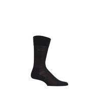 Hugo Boss Socks Mens "George" 100% Mercerised Cotton in Plain Black- 1 Pair Pack
