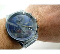 HUGO BOSS HB1513538 Navigator Blue Mesh Steel Strap Dial Chronograph Mens Watch
