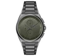 Hugo Boss Steer Chronograph Men's Watch 1514045 - 44mm Grey Dial Grey IP Bracelet