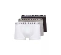 HUGO BOSS Stretch Cotton Boxer Trunks, Pack of 3 - ( Black / White / Grey )