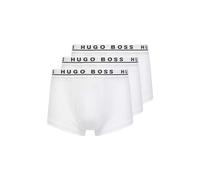 HUGO BOSS Stretch Cotton Boxer Trunks, Pack of 3 - White