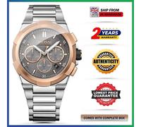 HUGO BOSS Supernova HB1513362 Chrono Silver Strap Copper Dial Mens Watch 45mm