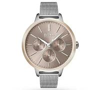 Hugo Boss Symphony 1502421 Women's Multifunction Watch - 38mm Rose Gold Dial Silver Mesh Bracelet