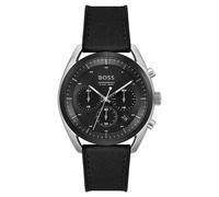 Hugo Boss Taper 1514091 Men's Chronograph Watch - 44mm Silver Dial Leather Strap