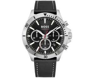 Hugo Boss Troper 1514055 Men's Watch - 45mm Black Dial Leather