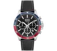 Hugo Boss Troper 1514099 Men's Chronograph Watch - 44mm Black Dial Leather Strap
