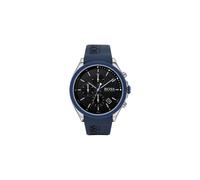 Hugo Boss Velocity 1513717 - Men's Watch with Stainless Steel Case, Blue Silicone Strap, Black Dial, Quartz, 5ATM