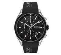 Hugo Boss Velocity Men's Quartz Chronograph Watch 44mm Black Dial, Black Rubber Strap - 1513716