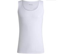 Hugo Boss Vest Embroidered Logo Mens BOSS Sleeveless T-Shirt in White
