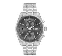 BOSS Chronograph Quartz Watch for Men SKYTRAVELLER Collection with Grey Stainless Steel Bracelet - 1514151