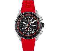 Hugo Boss Volane 1513959 Men's Chronograph Watch - 44mm Black Dial Red Silicone Strap