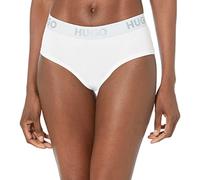 Hugo Boss Women's Bold Logo Hipster Cotton Stretch Brief, Chalk White, XL