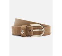 Hugo Boss Women's Double B Monogram Suede Belt - Cream