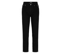 Hugo Boss Womens/Ladies Leather Patch Cropped Straight Jeans - Black - Black - 25R - 100% Mixed