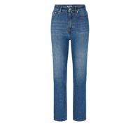 Hugo Boss Womens/Ladies Leather Patch Cropped Straight Jeans - Blue - Blue - 25R