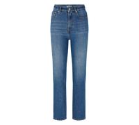 Hugo Boss Womens/Ladies Leather Patch Cropped Straight Jeans - Blue - Blue - 29R