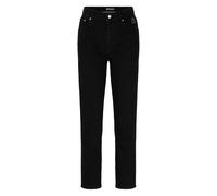 Hugo Boss Womens/Ladies Leather Patch Cropped Straight Jeans - Black - Black - 25R