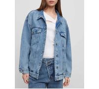 HUGO Women's The Icon Jeans_Jacket_L, Light/Pastel Blue450, L