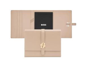HUGO BOSS Writing Folder Double B Folder Nude Beige
