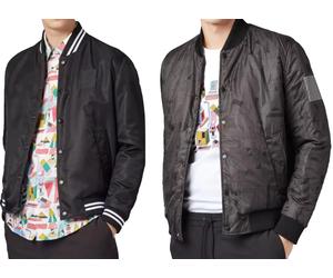 HUGO BOSS x Jeremyville 2-in-1 Reversible Varsity Bomber Jacke Limited Edition M