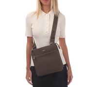 Hugo Boss Zair Bonded Leather Zipped Crossbody Bag - Green - Green - One Size