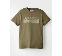 HUGO Boys Logo T-Shirt, Khaki, Size 16 Years Khaki