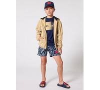 HUGO Boys Print Swim Shorts, Blue, Size Age: 4 Years Blue