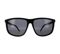 Rectangle Matte Black Grey Sunglasses HUGO Black One Size