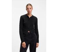 HUGO Cable-knit cardigan with buttoned closure - Style Sbradina_B, 50569616 Black L