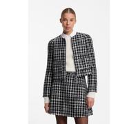 HUGO Checked boucle jacket with A-line cut - Style Aboucle-1, 50568509 Patterned 6