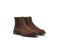 HUGO Chelsea boots in suede with embossed logo - Style Lysander_cheb_sdel, 50569017 Brown 6