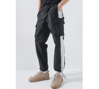 HUGO Colas262 Straight Fit Cargo Trousers, Black, Size M, Inside Leg Regular, Men Black