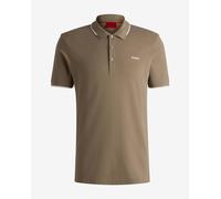 HUGO Contrast Colour Short Sleeve Polo shirt brown - L
