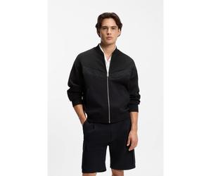 HUGO Cotton-blend jacket with broderie stripes - Style Dromzip, 50562828 Black S