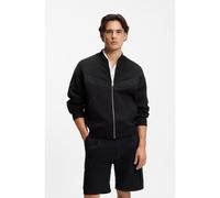 HUGO Cotton-blend jacket with broderie stripes - Style Dromzip, 50562828 Black XS